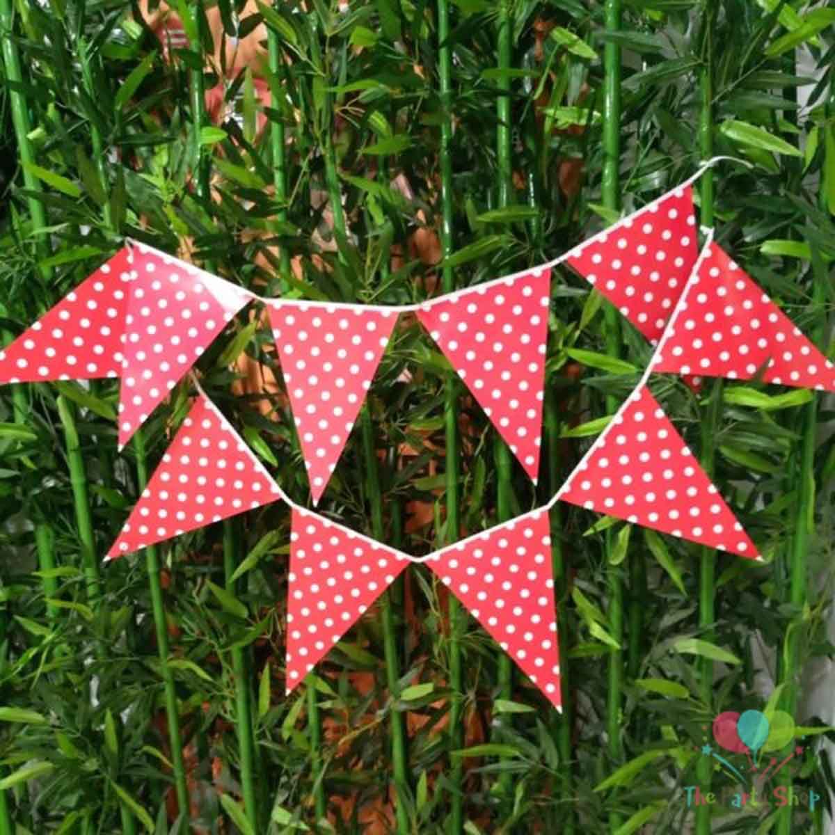 Red Polka Dot Bunting 10 Feet